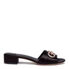 Lampio 30 black satin sandals