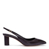 Buti 55 black leather sling-back pumps