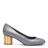 Lucca 55 patent grey pumps