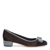 Vara 40 black grey suede pumps