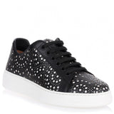 Black laser-cut sneaker