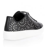 Black laser-cut sneaker