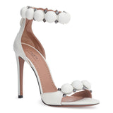 White leather Bomb Sandals
