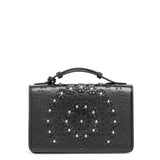 Franca small black flower bag