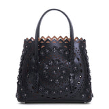 Mina 20 flower dark blue tote