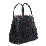 Mina 20 flower dark blue tote