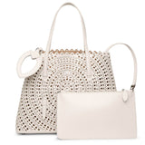 Mina 32 cream tote bag