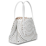 Mina 25 Flower light grey tote bag