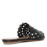 Laser cut leather slides