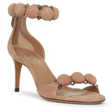 Bombe 70 dark nude suede sandals