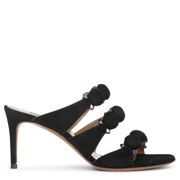 Bombe 70 black suede mules