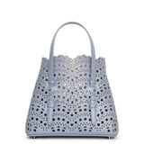 Mina mini 20 blue leather tote bag