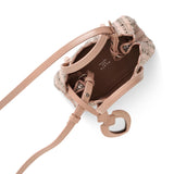 Mina 16 nude studded mini tote bag