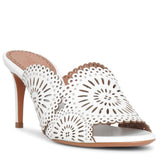 Molukai 70 white leather mules