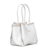 Angele 20 white leather tote bag