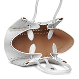 Angele 20 white leather tote bag