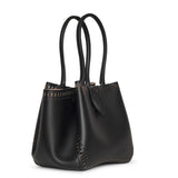 Angele 20 black leather tote bag