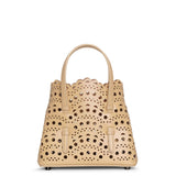 Mina 16 desert beige leather tote bag