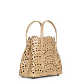 Mina 16 desert beige leather tote bag