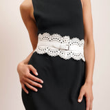 Bustier 120 white leather corset belt