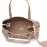 Mina 20 vienne circulaire beige leather tote bag