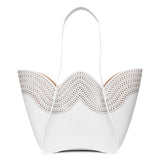 Lili 22 white leather tote bag