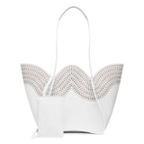 Lili 22 white leather tote bag