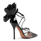 Pump Fleur 110 patent black sandals