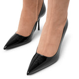 Short Boot 90 black and beige short boots