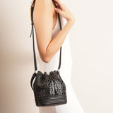 Le Seau Small black vienne bucket bag