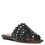 Vienne black leather mules