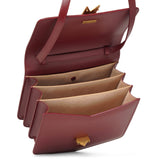 Le Papa medium dark red leather bag