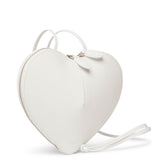 Le Coeur white leather crossbody bag