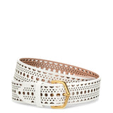 Neo vienne white leather belt