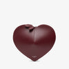 Alaïa Le Coeur dark red leather crossbody bag