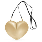 Le Coeur gold metal crossbody bag