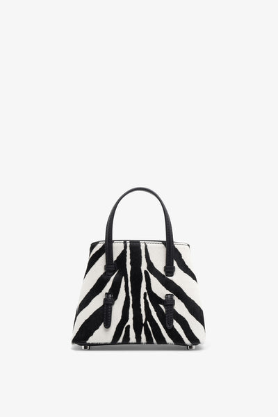 Mina 16 black and white tote bag