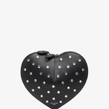 Le Coeur black studded leather crossbody bag