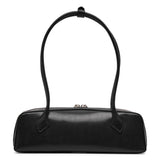 Le Teckel Medium black leather bag