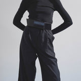Knot Belt black leather belt