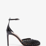 Black mesh pumps