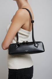 Le Teckel small black leather bag