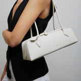 Le Teckel Medium white leather bag