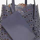 Mina 20 blue leather tote bag