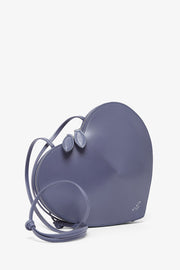 Le Coeur dark blue leather crossbody bag