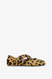 Criss Cross leopard ballet flats