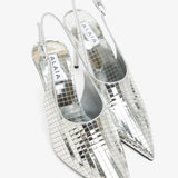 Mirror 90 slingbacks