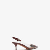 Coeur 55 dark red patent slingbacks