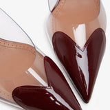 Coeur 55 dark red patent slingbacks