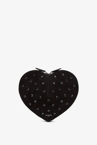 Le Coeur black embellished crossbody bag